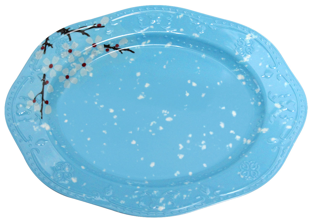 PLATO OVALADO 12 MELAMINA AZUL DECO SKU : 003-301-030