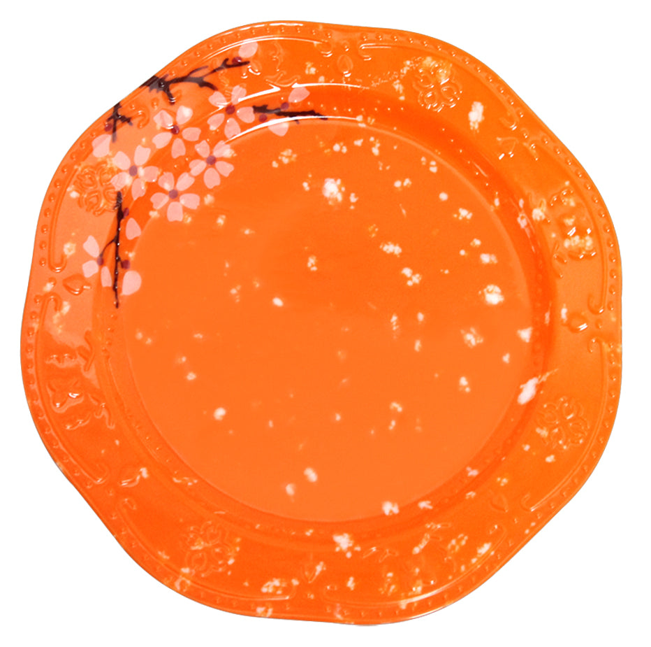 PLATO PASTELERO 8 MELAMINA NARANJA DECO SKU : 003-302-020