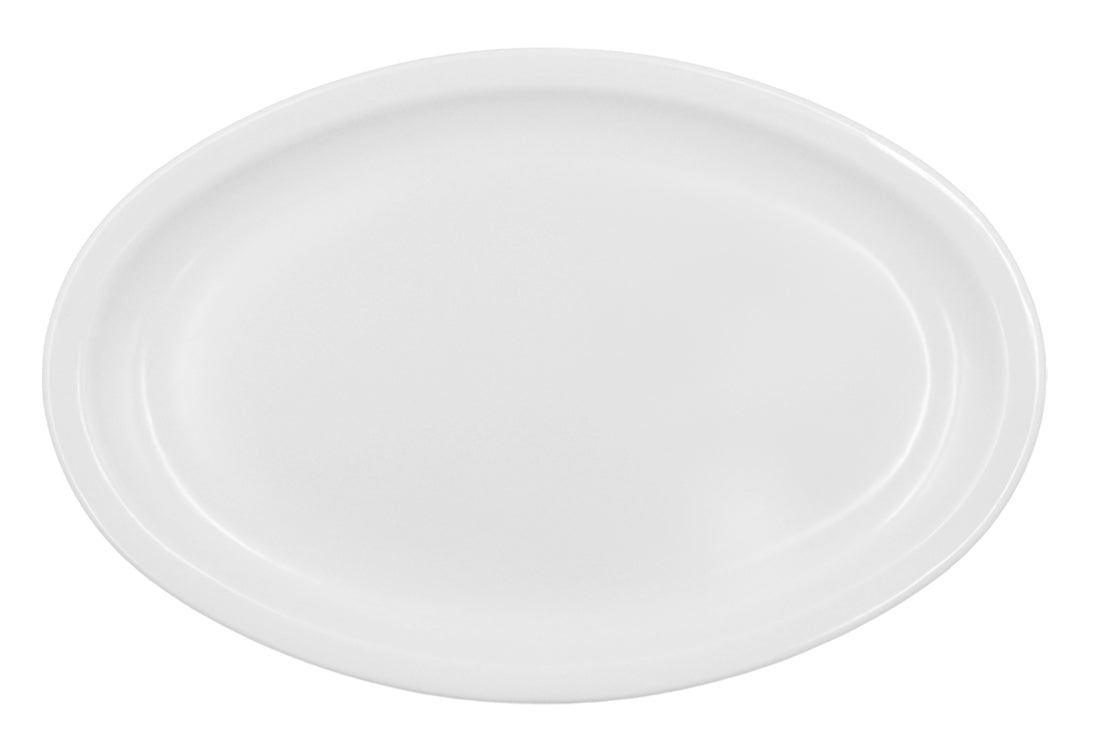PLATO OVALADO 13" DE MELAMINA BLANCA SKU : 004-009-102