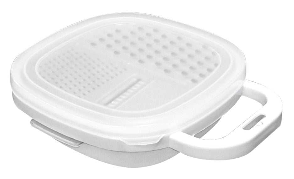RALLADOR CON CONTENEDOR COLOR BLANCO SKU : 020-011-005