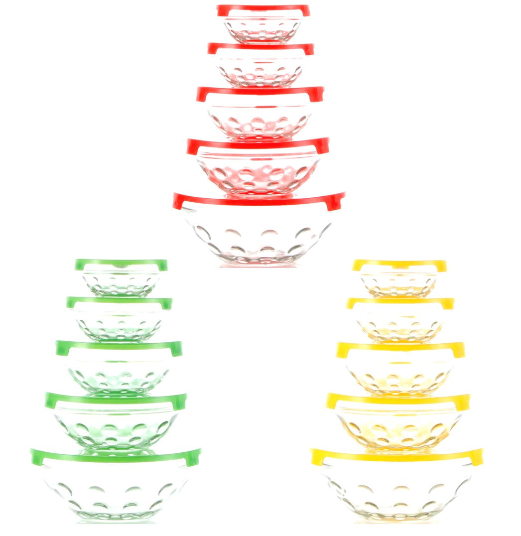 TAZONES DE VIDRIO CON TAPA VERDE, ROJO Y AMARILLO SKU : 025-001-004