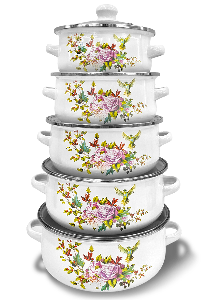 SET 5 OLLAS PELT TV 16,18,20,22,24 PAJAROS SKU : 043-037-004