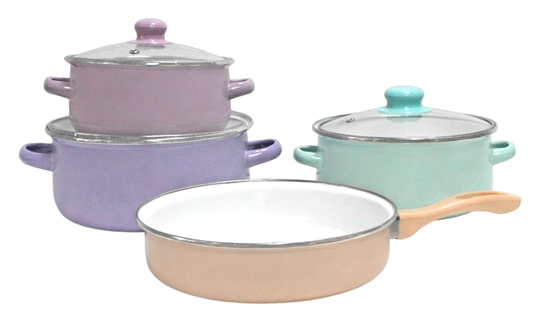 JGO. 3 OLLA 18,20,22CM T/V Y SARTEN 22.5 SKU : 043-049-004