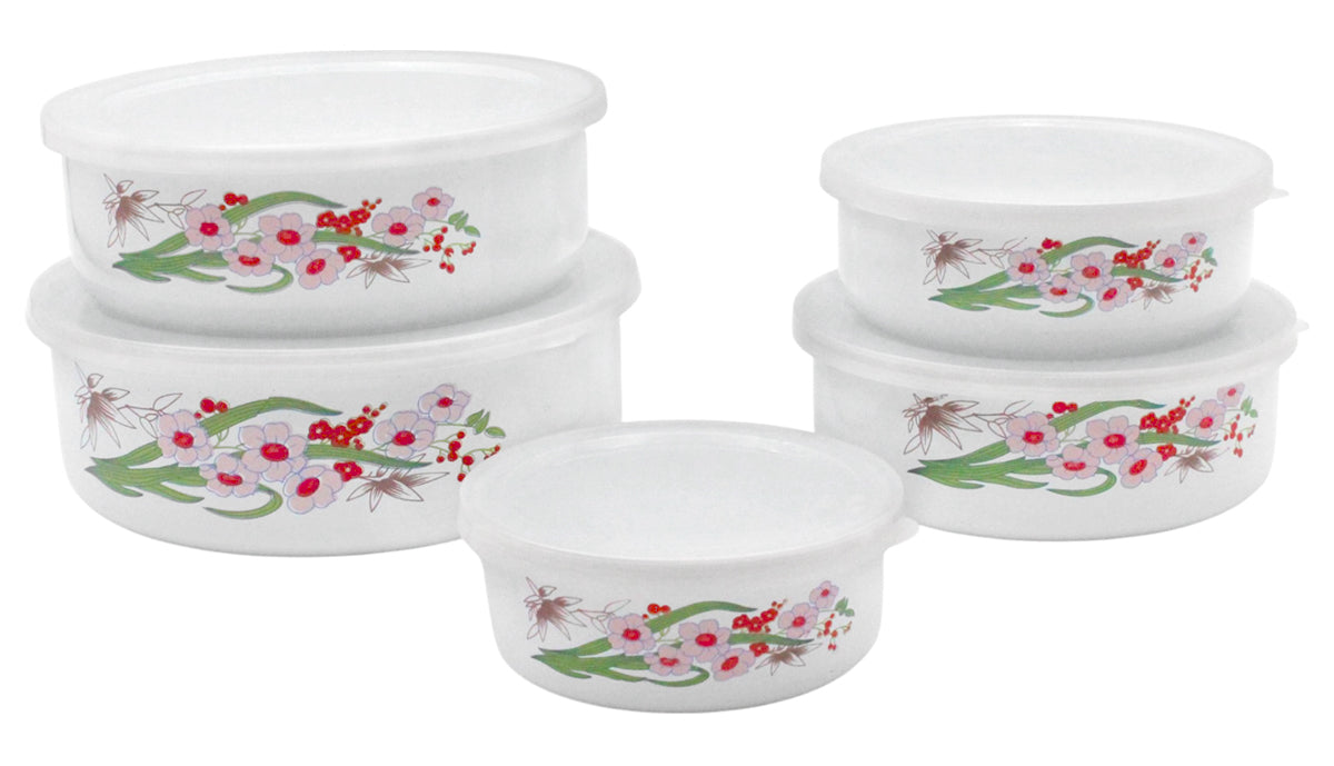JGO 5 MIXING BOWL PELTRE DECO FLORES SKU : 043-070-001