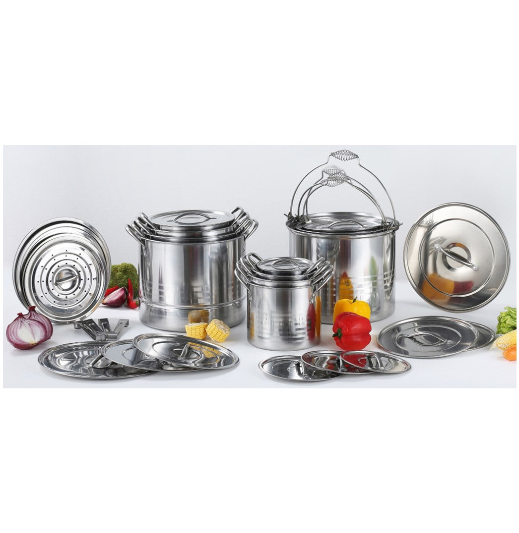 STOCK POT JUMBO SET ACERO INOXIDABLE SKU : 049-001-006