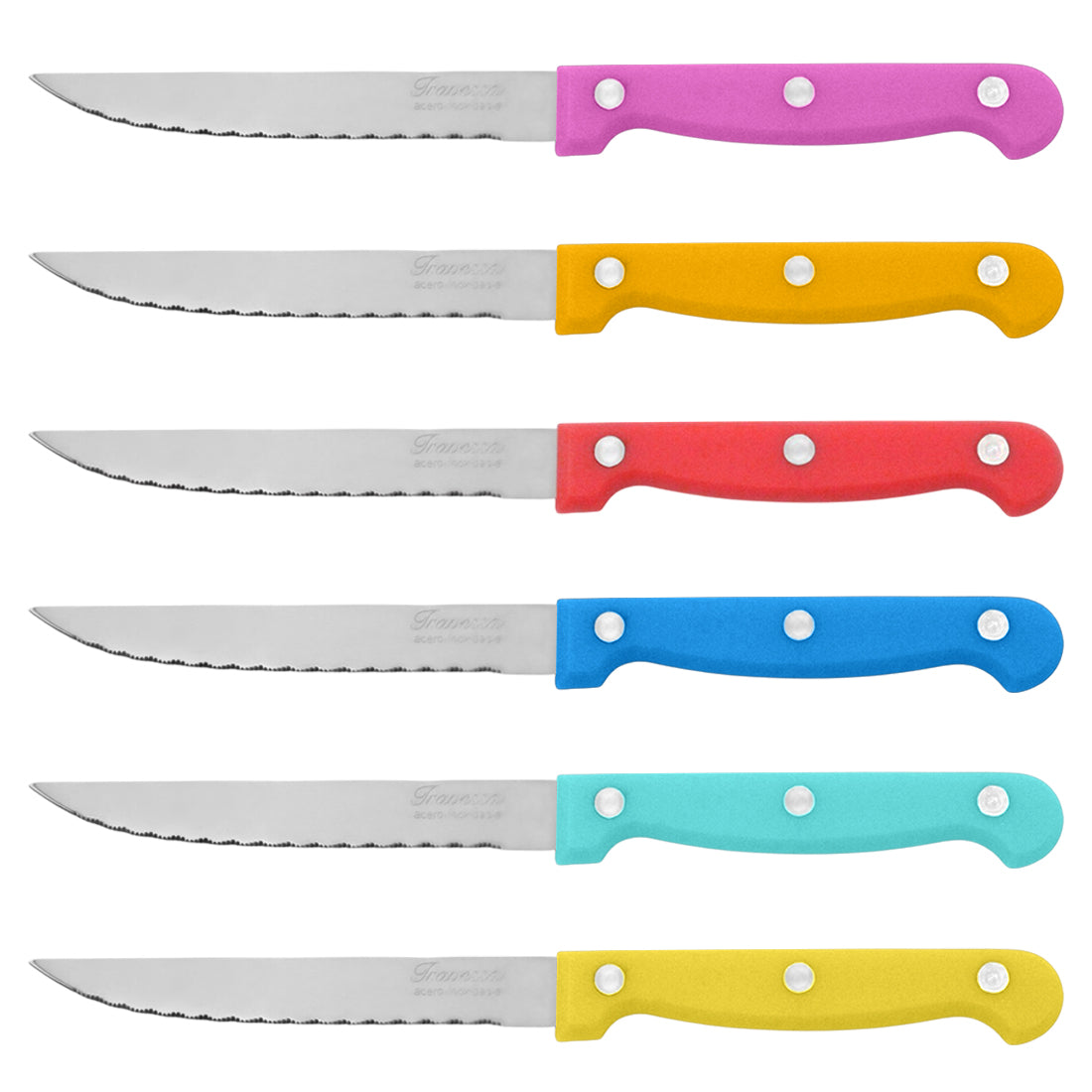 JGO. 6 CUCH. FILETERO MGO. COLOR BASE MD SKU : 050-001-011
