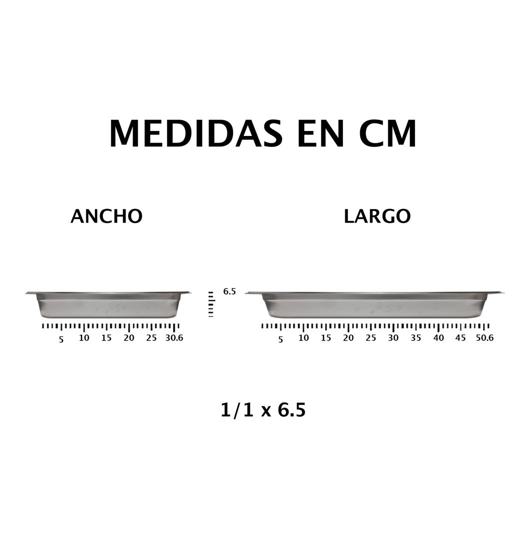 INSERTO ACERO INOXIDABLE 1/1 X 6.5 NSF   SKU : 058-101-022