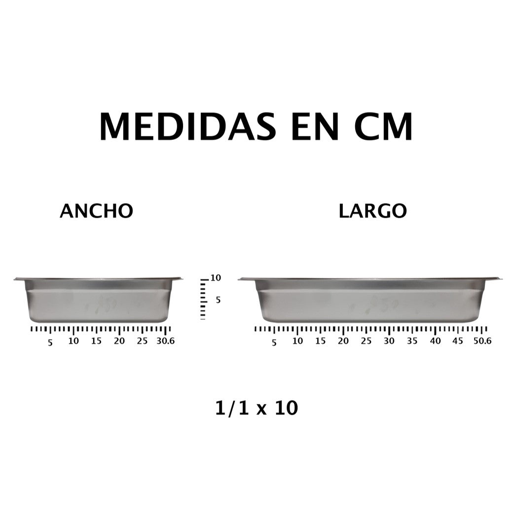 INSERTO ACERO INOXIDABLE 1/1X10 NSF SKU : 058-101-023