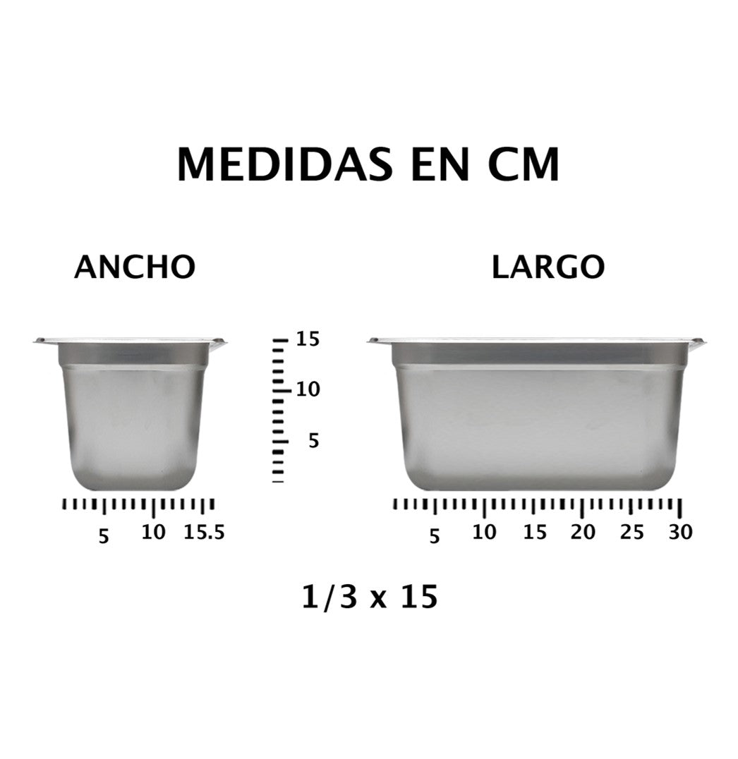 INSERTO AC.INOX 1/3X15 NSF  SKU : 058-101-030