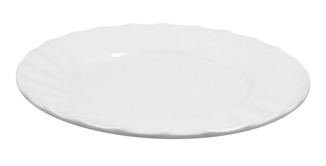 PLATO PASTELERO OND. 6" MELA. BLA. SKU : 103-009-050