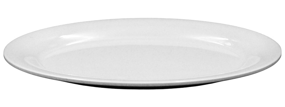 PLATO OVALADO 12" MELAMINA BLANCA DIAMANTE SKU : 105-009-102