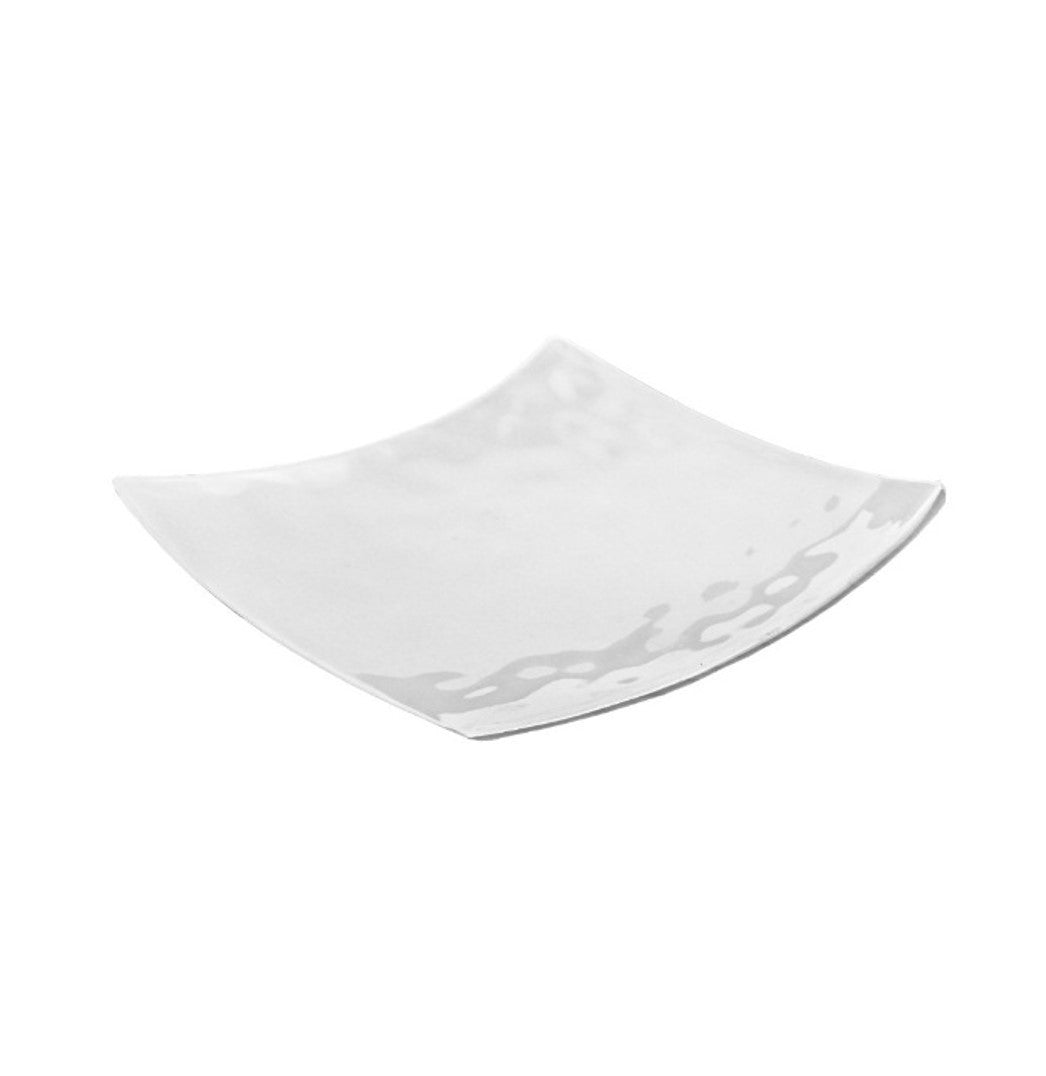 PLATO SUSHI RECT 12" MELAMINA BLANCA DIAMANTE SKU : 105-009-139