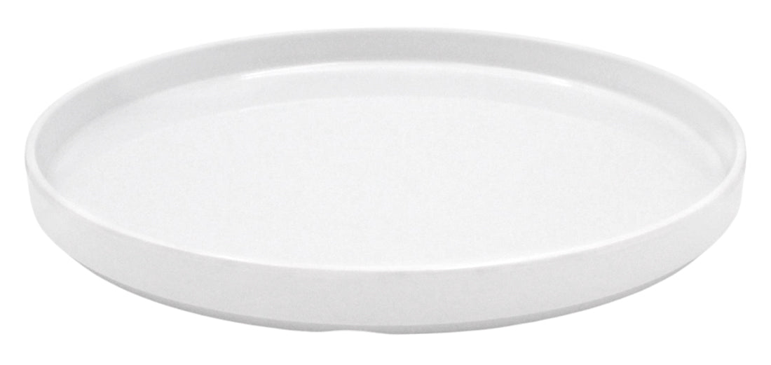 PLATO REDONDO PESTAÑA 27CM BCA. DIAM. SKU : 105-009-163