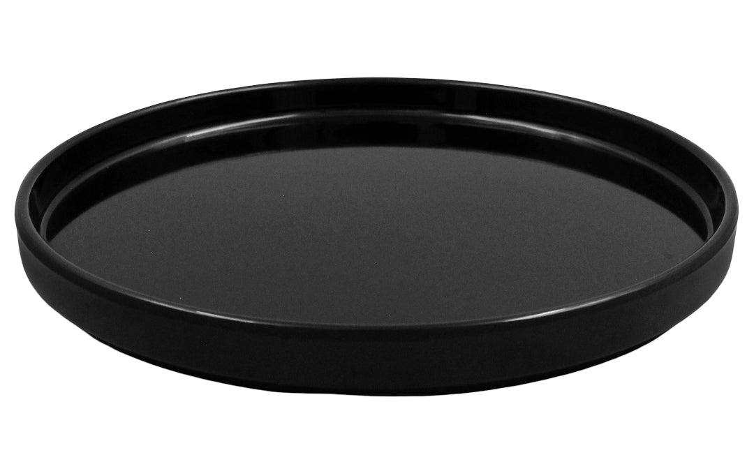 PLATO REDONDO23CM C/PEST MELA. NEG. DIAM SKU : 105-015-032