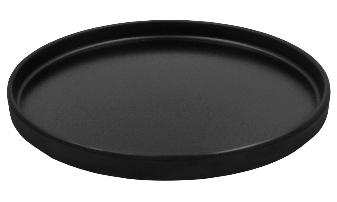 PLATO REDONDO23CM C/PEST MELA. JET BLACK SKU : 105-051-032