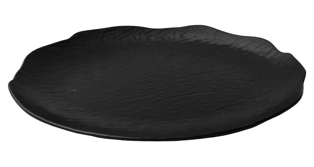 PLATO OVALADO 12" MELA NEGRA C/TEXTURA SKU : 105-052-001