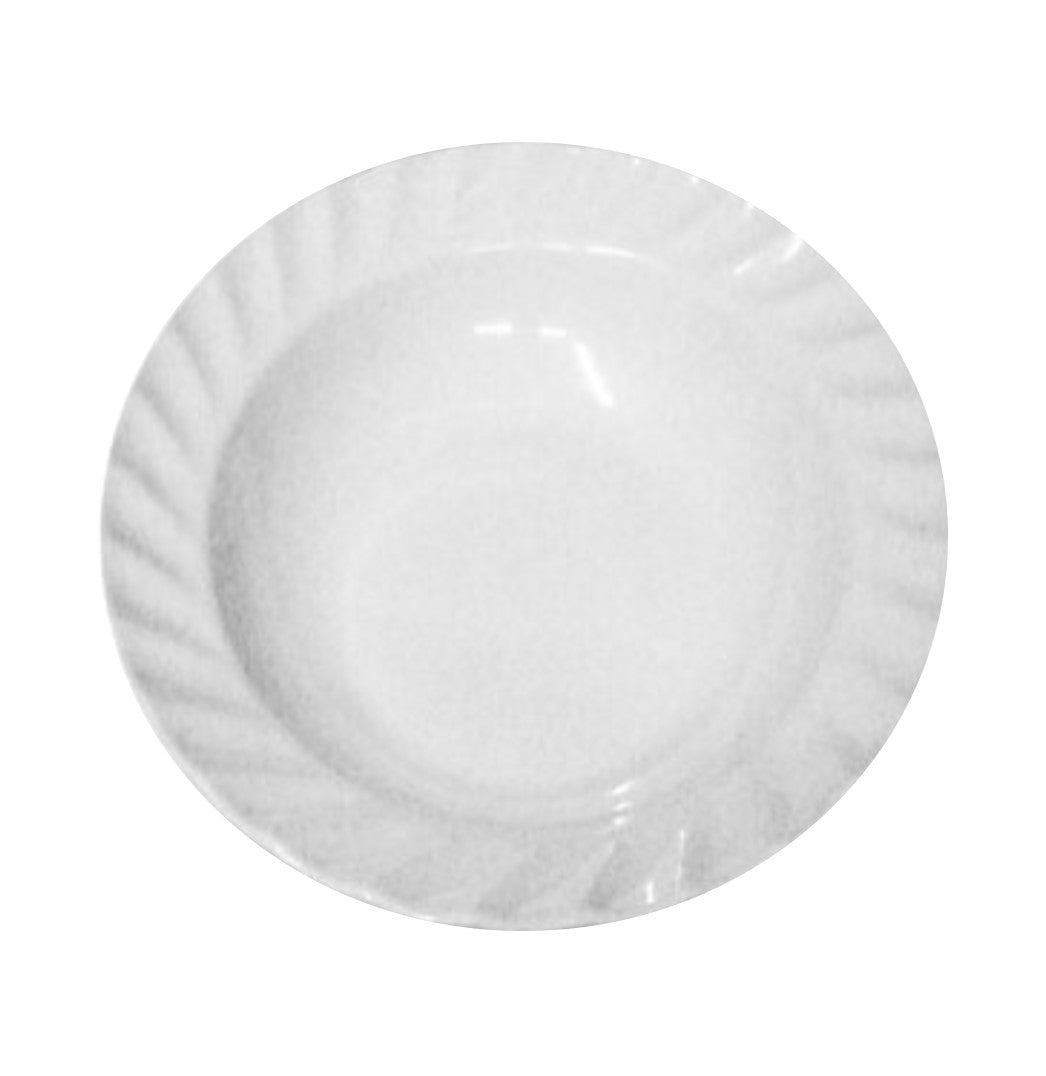 PLATO SOPERO ONDULADO 8.5" MELAMINA BLAN     SKU : 103-009-005