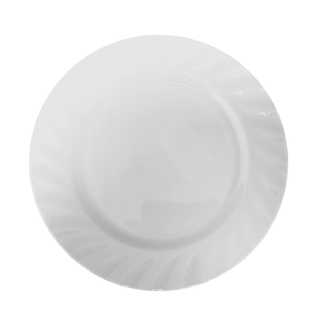 PLATO TRINCHE ONDULADO 10" MELAMINA BLAN SKU : 103-009-006