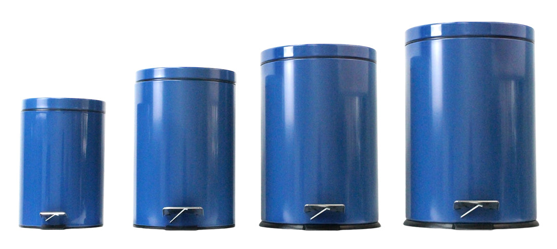 BOTE DE BASURA 20L AZUL METALICO SKU : 130-003-020
