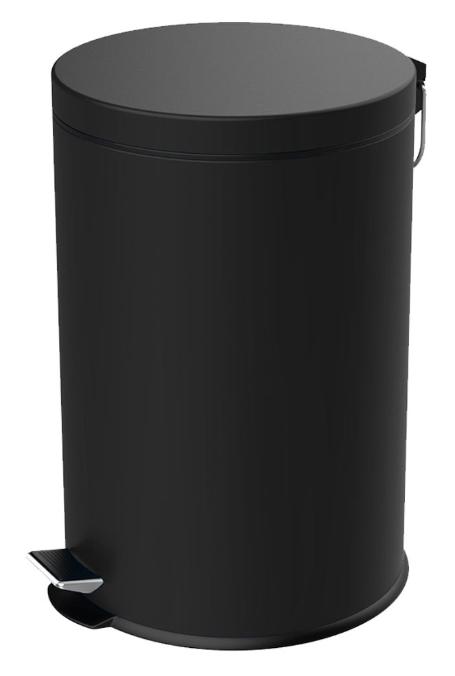 BOTE DE BASURA 20L NEGRO METALICO SKU : 130-004-020