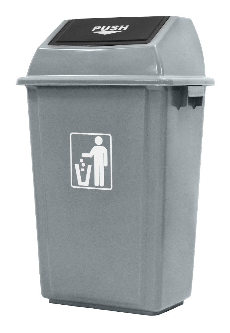 BOTE DE BASURA 58L PP GRIS SKU : 130-005-058