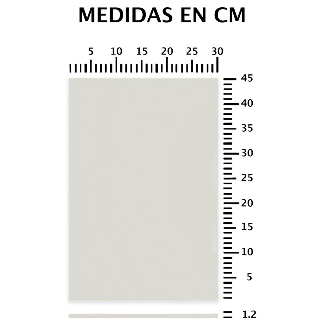 TABLA PARA PICAR POLIETILENO 45X30X1.2CM BLANCO SKU : 170-001-111