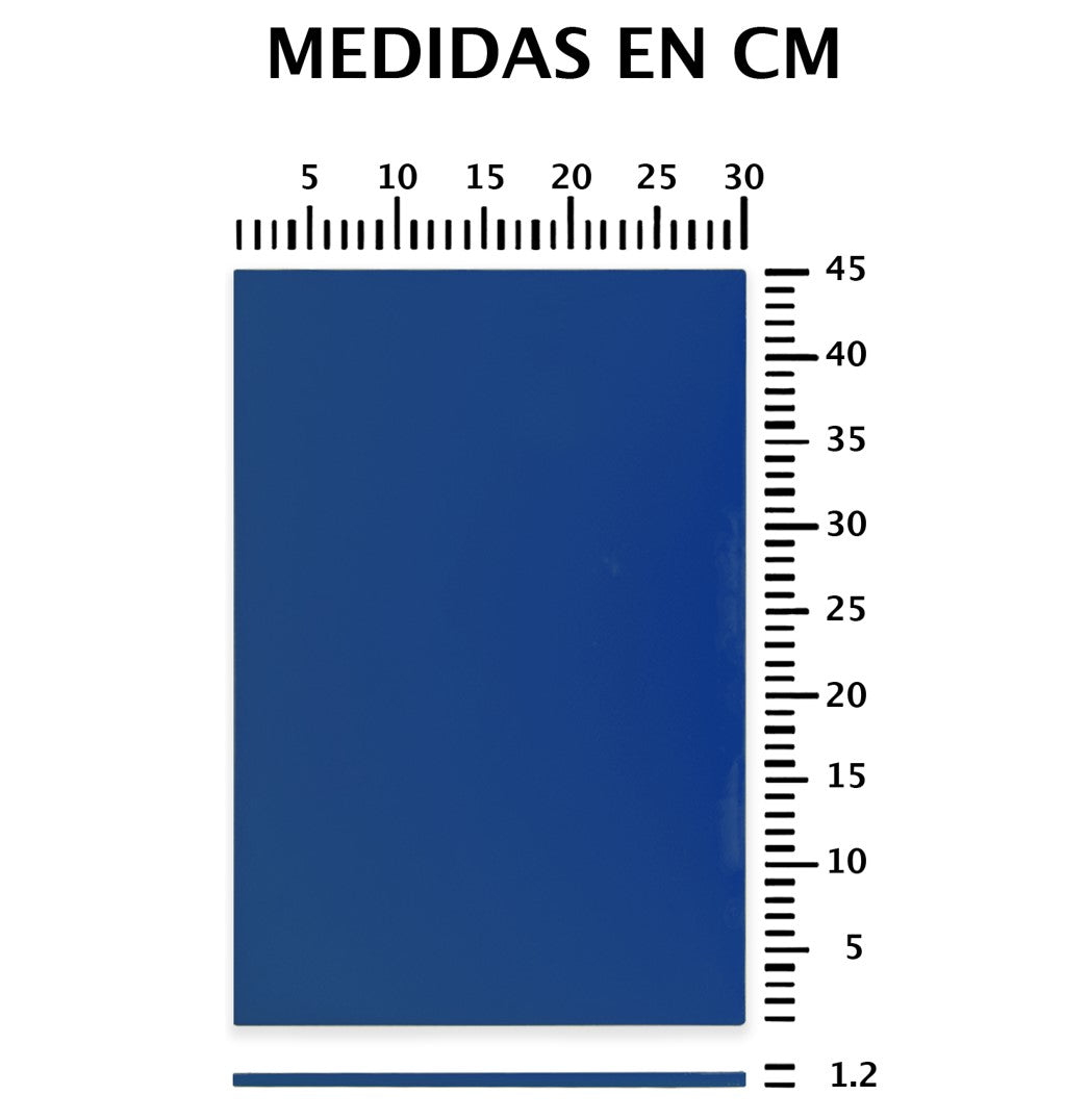 TABLA PARA PICAR POLIETILENO 45X30X1.2 CM AZUL SKU : 170-001-113