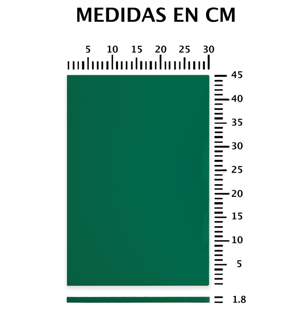 TABLA PARA PICAR PE 45X30X1.8 CM VERDE SKU : 170-001-122