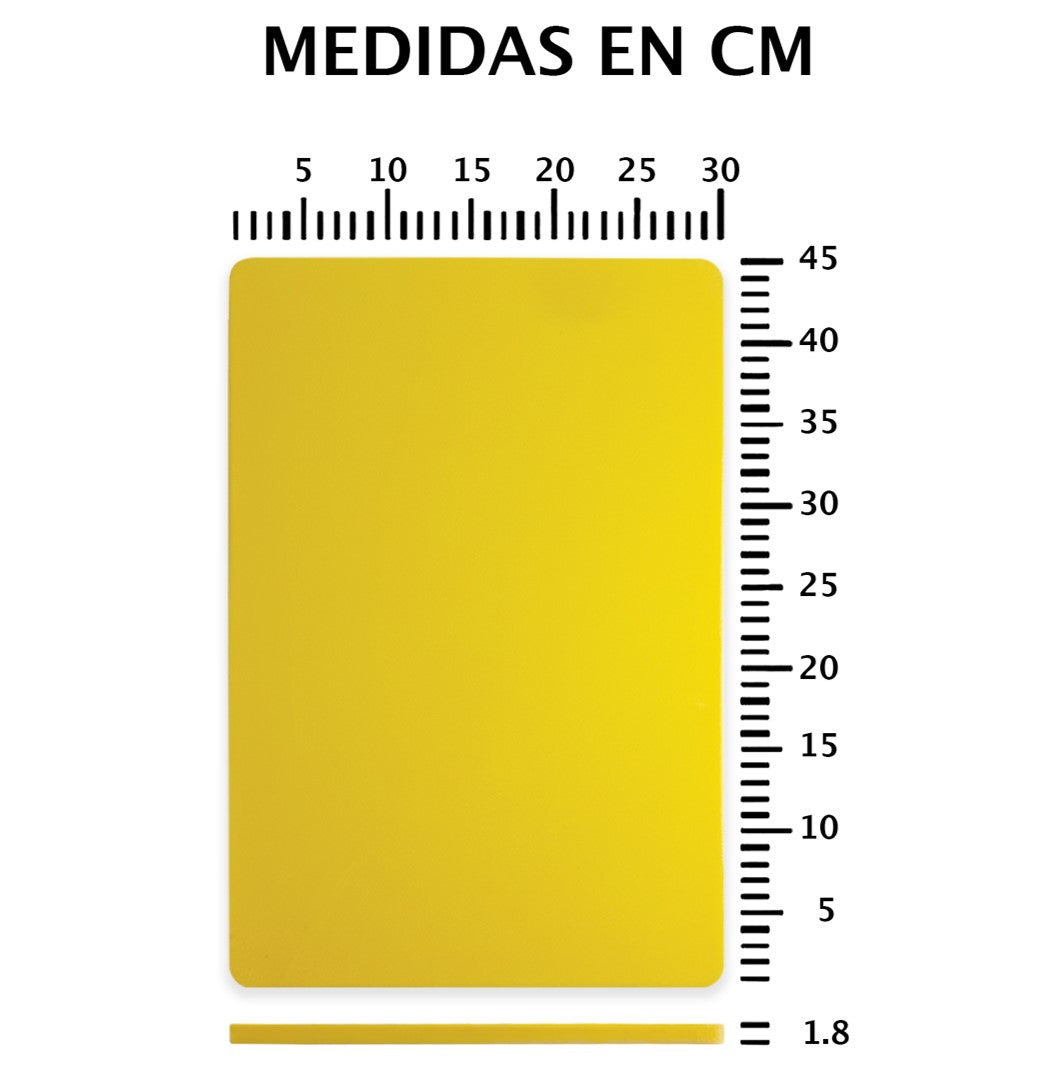 TABLA PARA PICAR PE 45X30X1.8CM AMARILLO SKU : 170-001-125
