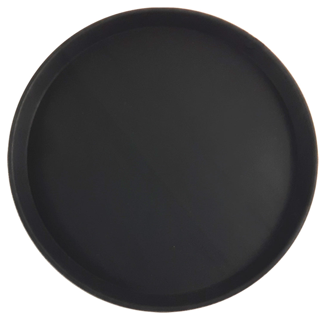 CHAROLA REDONDA 35 CM FIBRA DE VIDRIO NEGRA SKU : 056-003-002