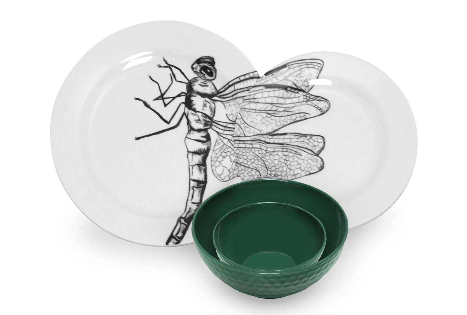 VAJILLA 16 PZAS. DISEÑO DE LIBÉLULA SKU : 003-016-912