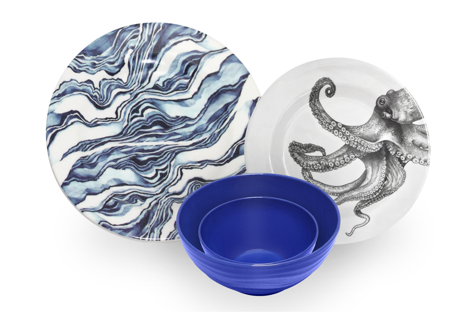 VAJILLA 16 PZAS. DISEÑO DE PULPO SKU : 003-016-911