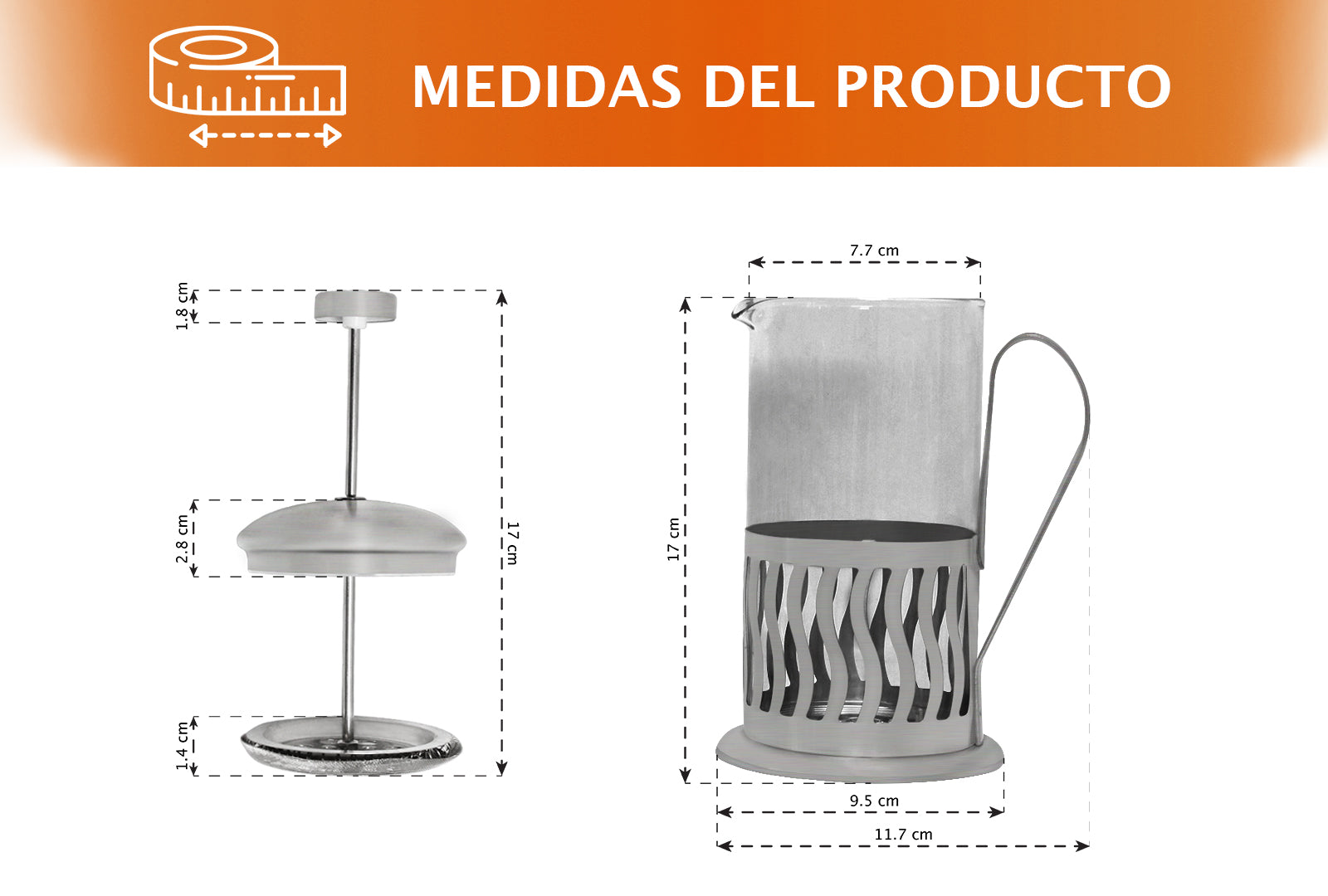 PRENSA FRANCESA 600 ML SKU : 027-101-060