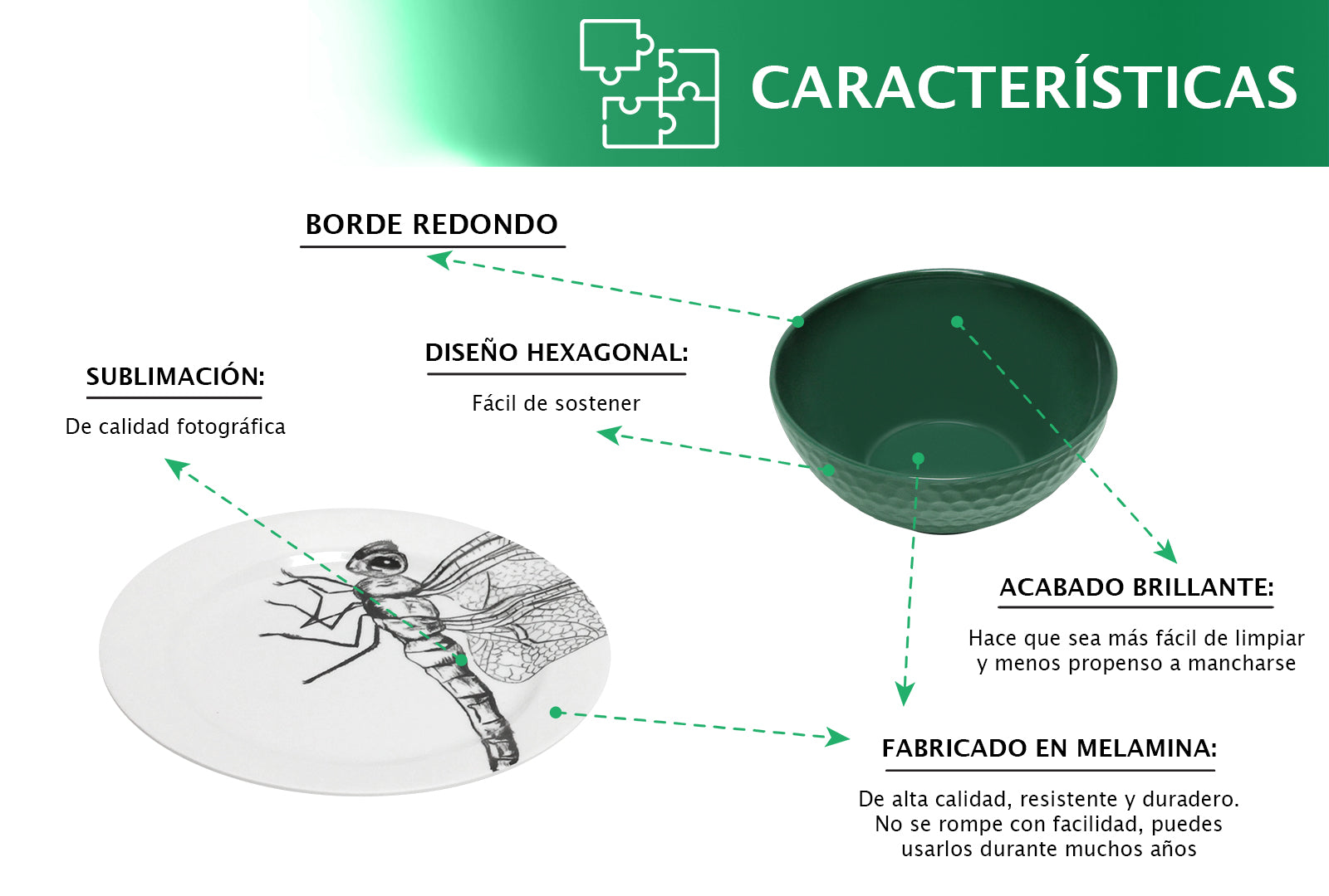 VAJILLA 16 PZAS. DISEÑO DE LIBÉLULA SKU : 003-016-912
