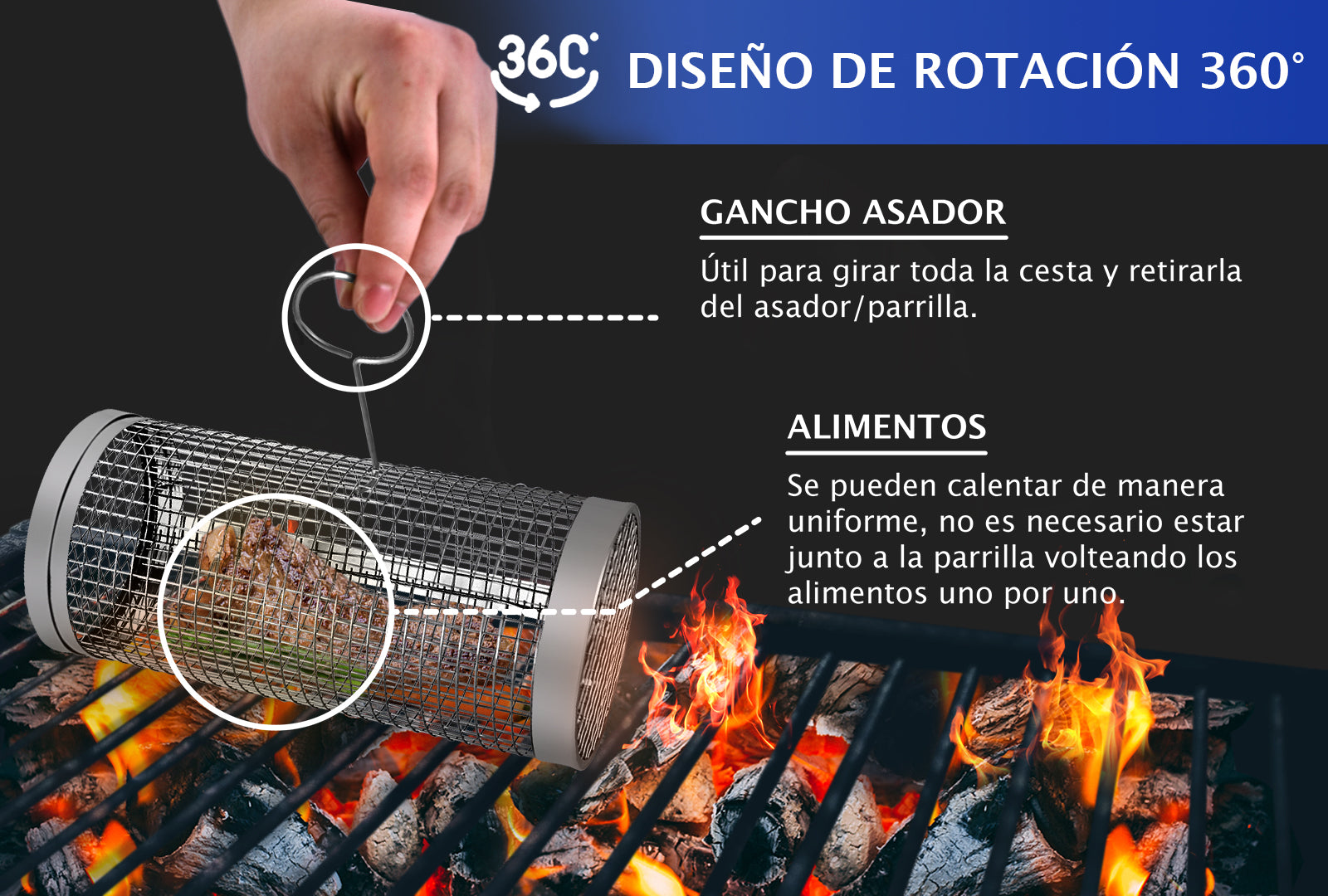 JUEGO DE 2 CESTAS PARA ASAR SKU : 020-002-913