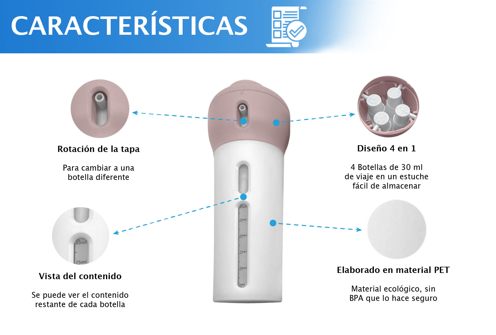 DISPENSADOR CREMAS PARA VIAJE SET DE 2 SKU : 020-004-915