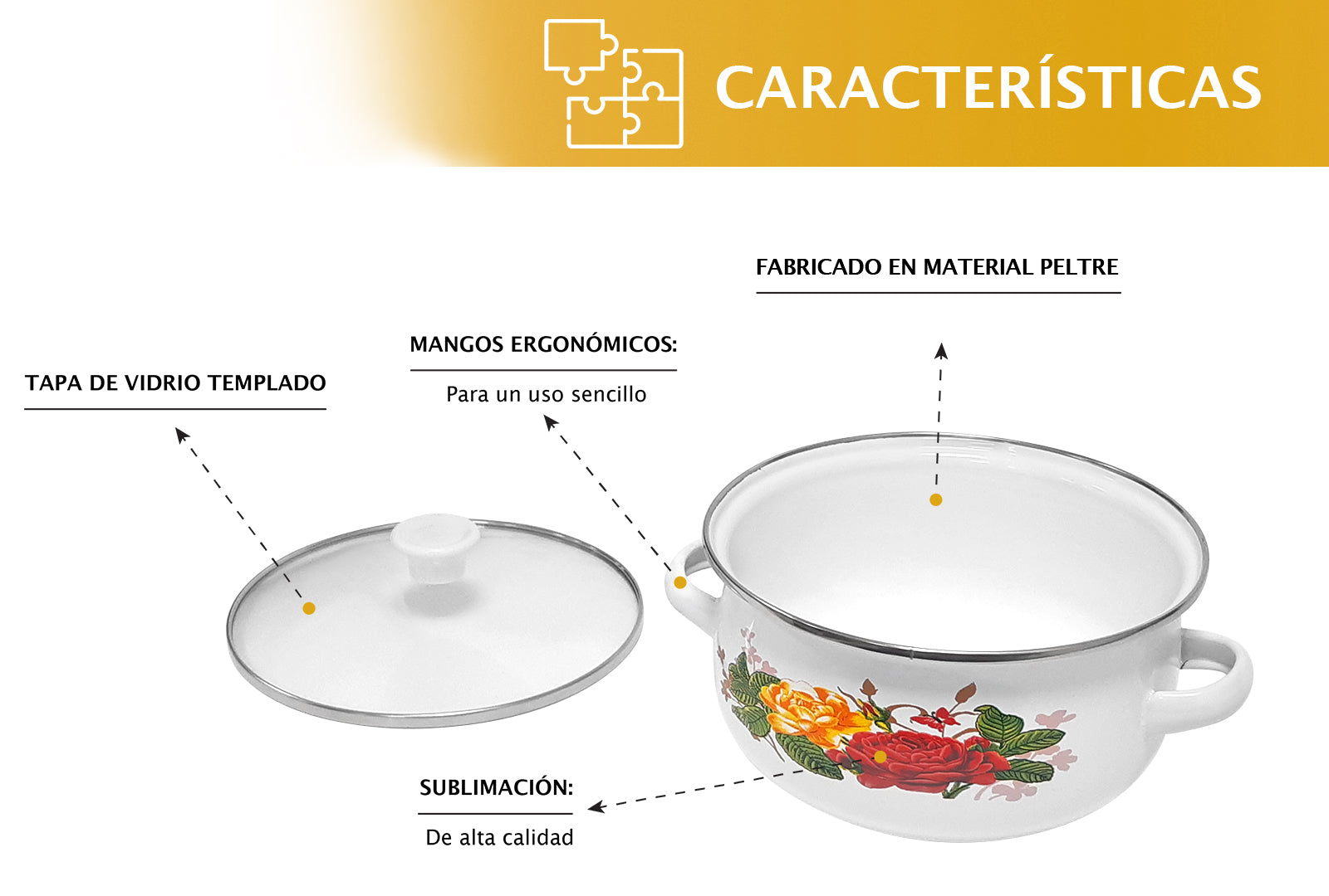 JUEGO DE 3 CACEROLAS PELTRE CON TAPA DE VIDRIO 16,18,20 CM SKU : 043-003-941