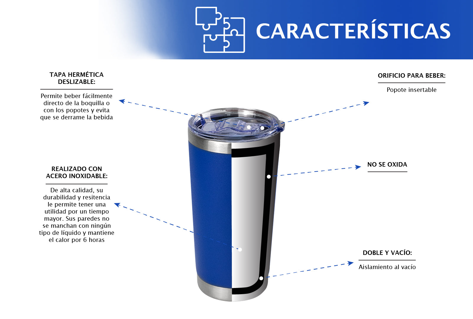 SET 2 TERMOS DE COLORES ROJO Y AZUL, 20 OZ CON PRENSA FRANCESA SKU : 150-003-919