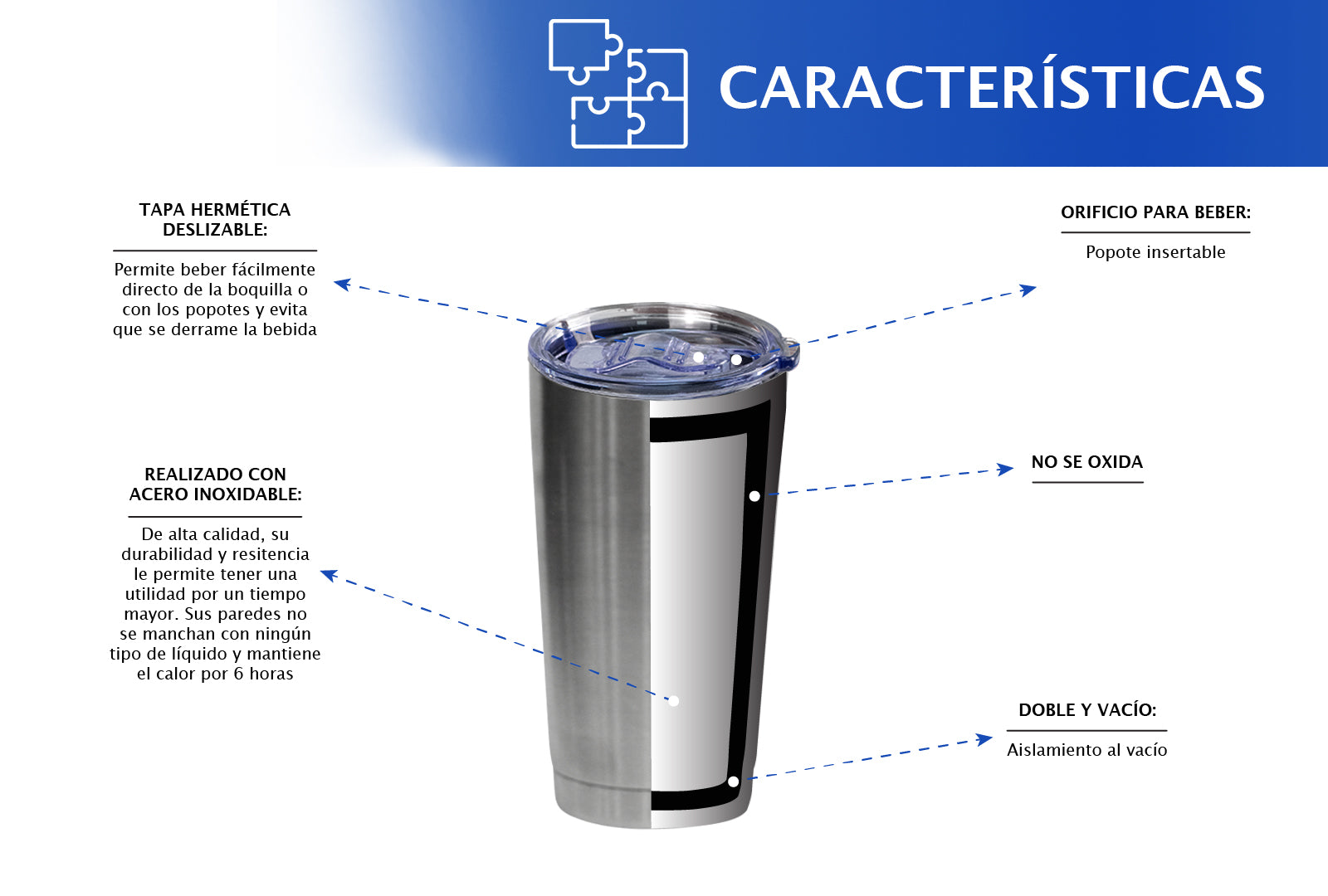 SET 2 TERMOS DE COLORES GRIS METÁLICO Y NEGRO, 20 OZ CON PRENSA FRANCESA SKU : 150-003-918