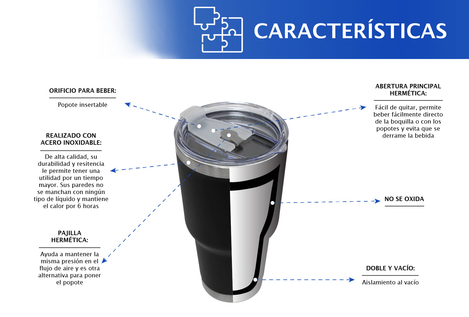 SET DE 2 TERMOS DE COLORES NEGRO Y GRIS, 30 OZ CON PRENSA FRANCESA SKU : 150-003-920