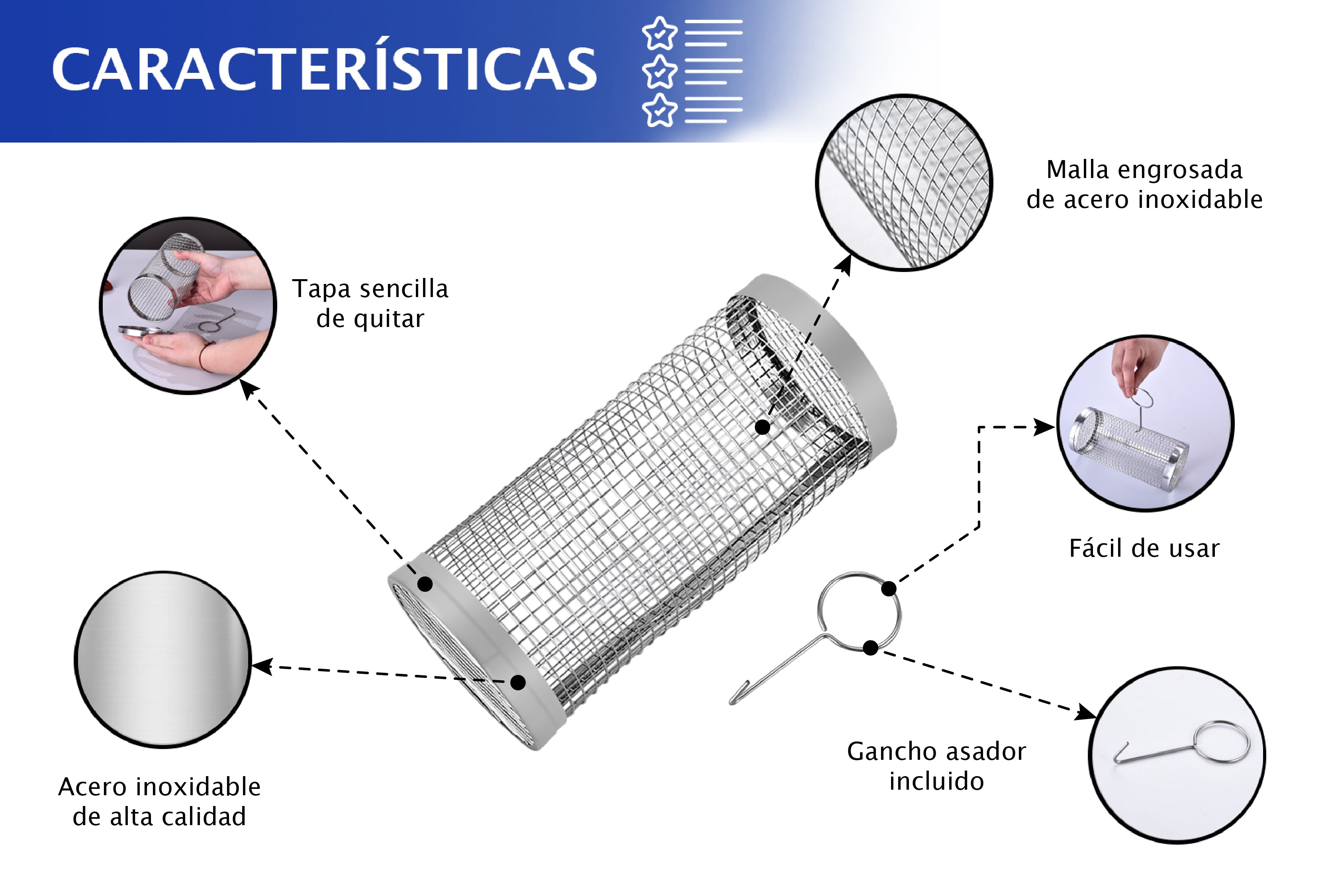 JUEGO DE 2 CESTAS PARA ASAR SKU : 020-002-913