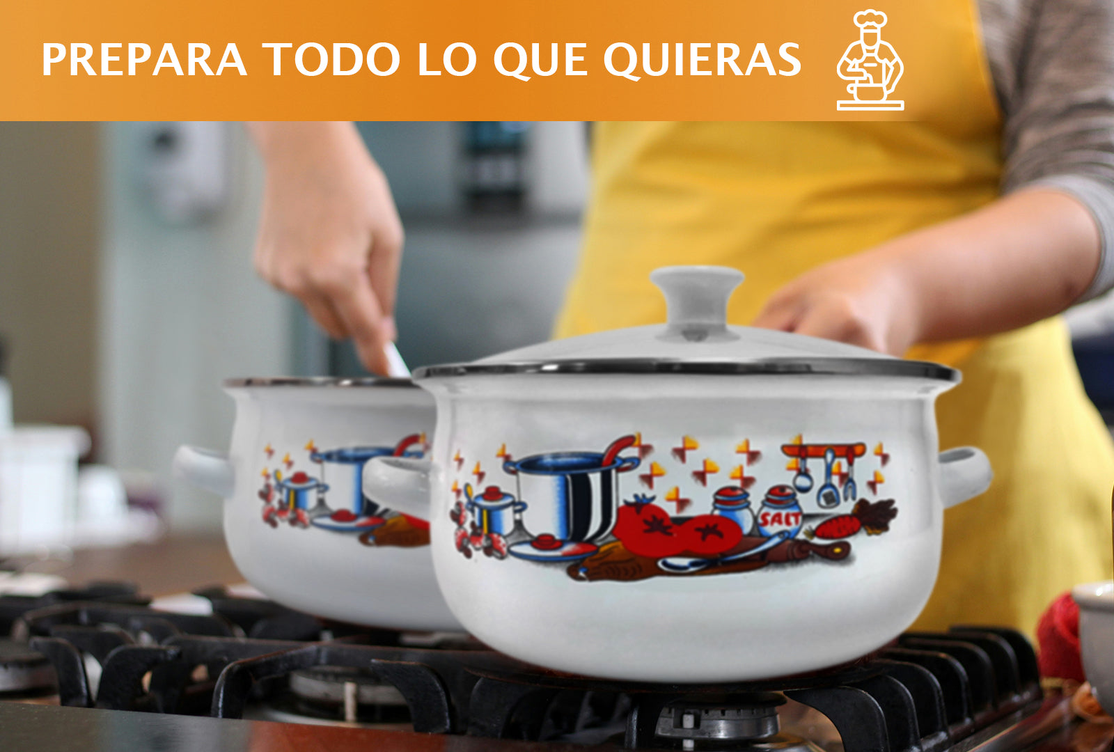 JUEGO DE 5 CACEROLAS CON TAPA DE VIDRIO 16,18,20,22,24 CM SKU : 043-005-943