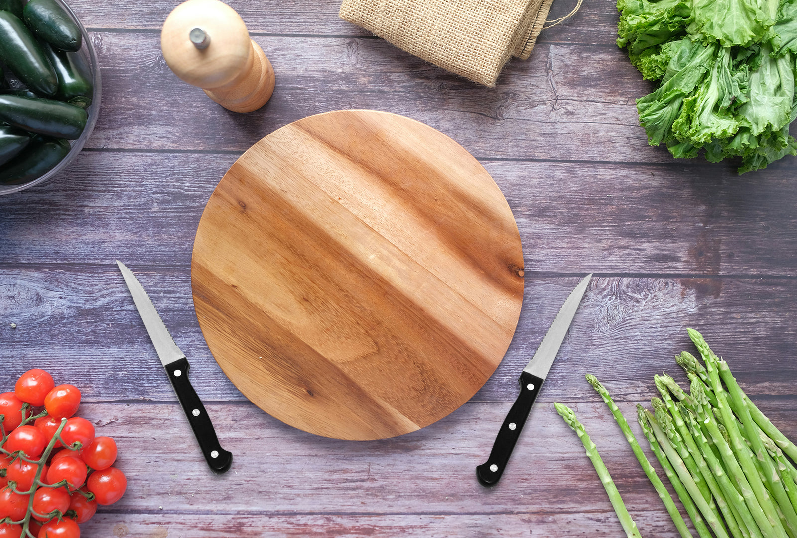 JUEGO DE 6 CUCHILLOS FILETEROS NEGRO HOJA COMPLETA/MADERA SKU : 050-006-940