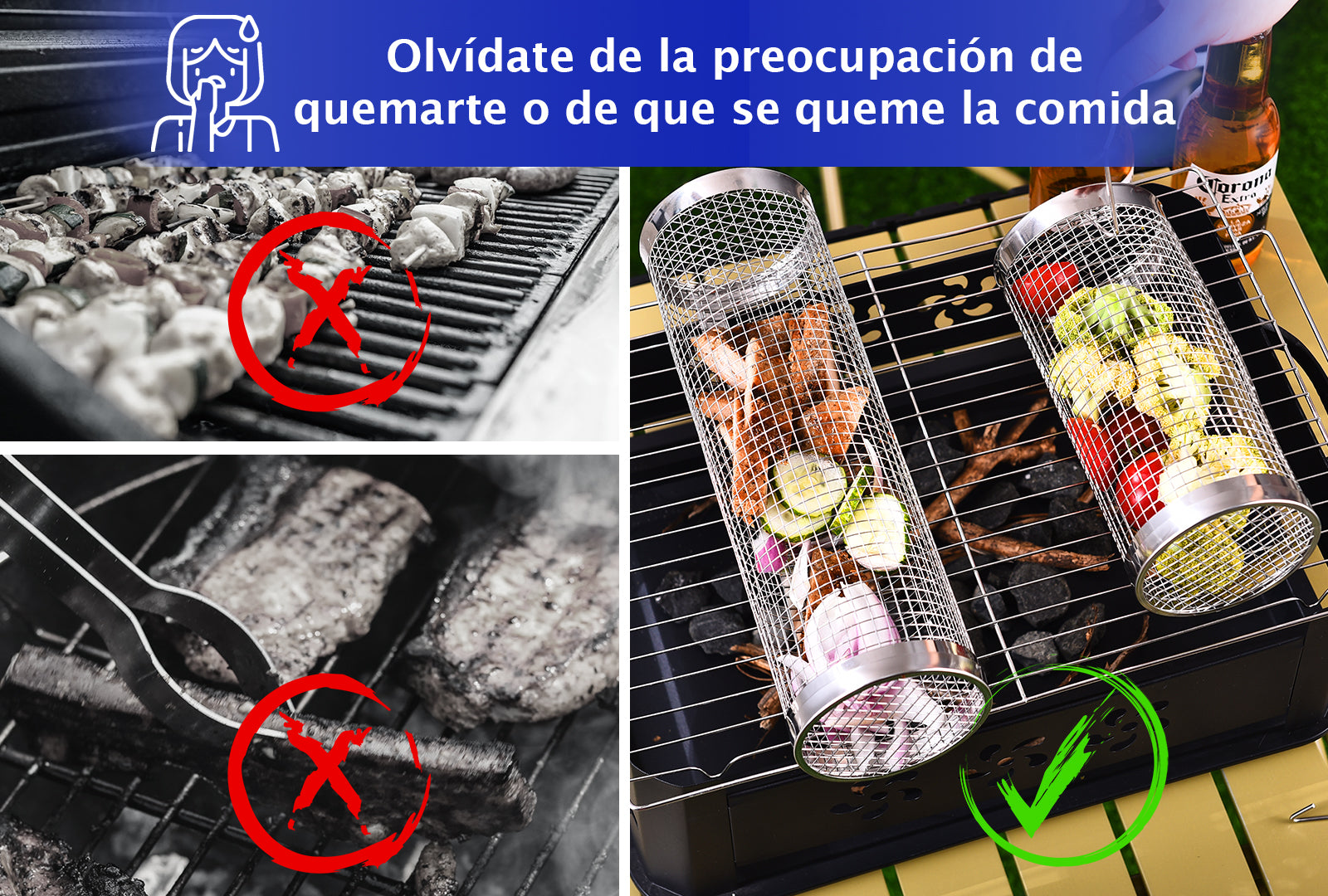 JUEGO DE 2 CESTAS PARA ASAR SKU : 020-002-913