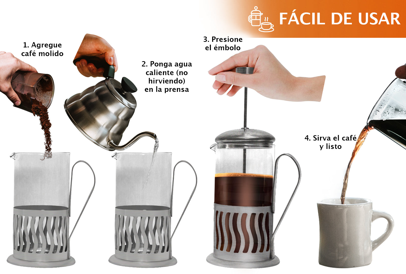 PRENSA FRANCESA 600 ML SKU : 027-101-060