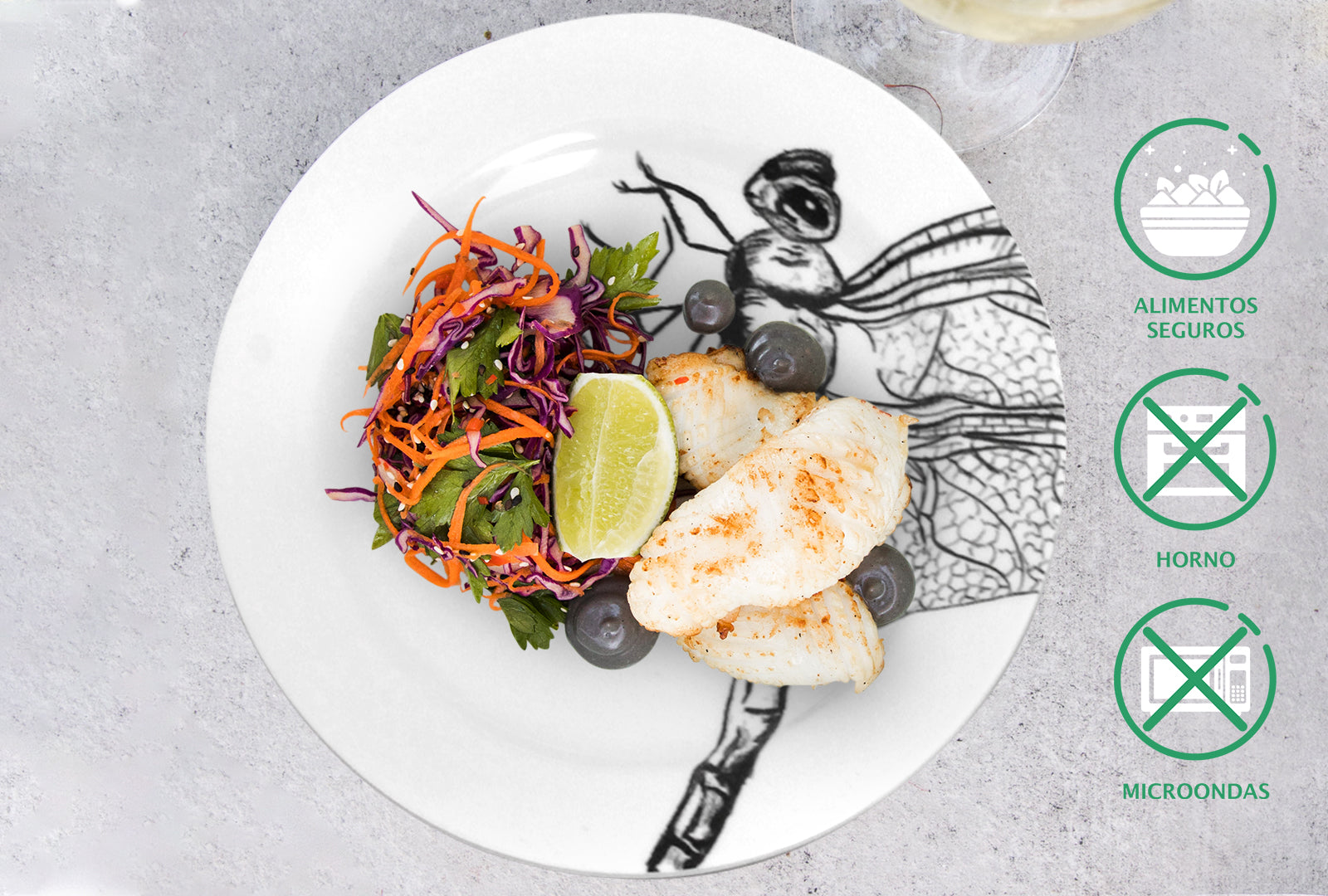 VAJILLA 16 PZAS. DISEÑO DE LIBÉLULA SKU : 003-016-912