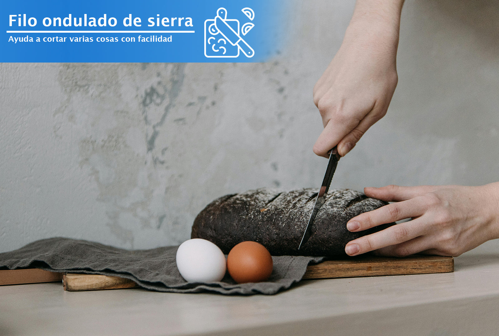 JUEGO DE 6 CUCHILLOS MEDIA HOJA COLOR CON BASE DE MADERA SKU : 050-006-939