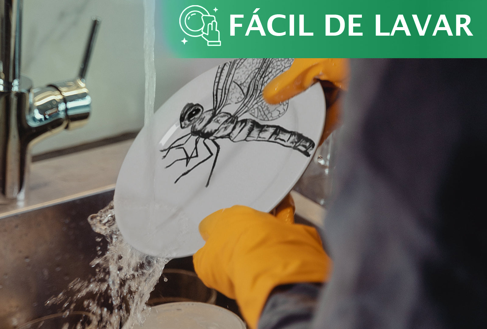 VAJILLA 16 PZAS. DISEÑO DE LIBÉLULA SKU : 003-016-912