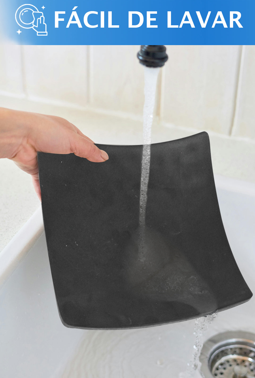 SET VAJILLA DE MELAMINA NEGRA JET BLACK SKU : 105-018-927