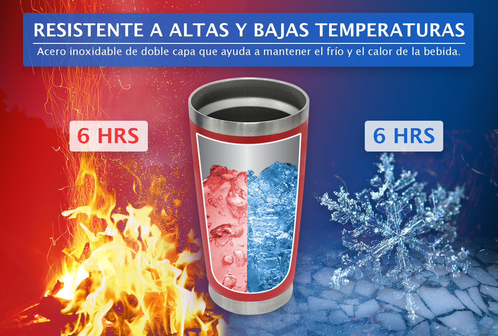 SET 2 TERMOS DE COLORES ROJO Y AZUL, 20 OZ CON PRENSA FRANCESA SKU : 150-003-919